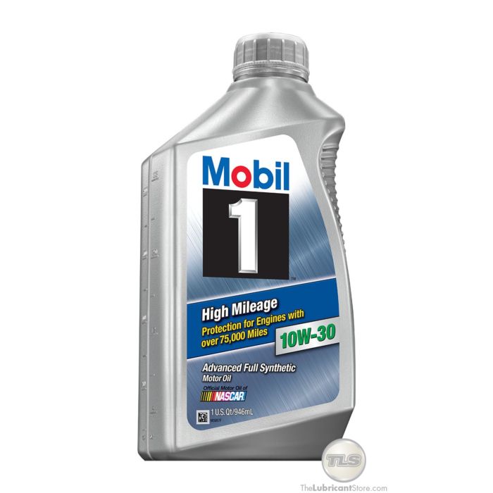 Mobil 1 High Mileage 10w-30 (Case - 6 Quarts)