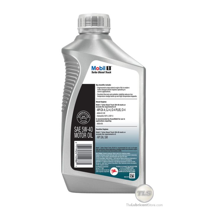 Mobil 1 Turbo Diesel Truck 5W-40 (Case - 6 Quarts)