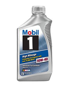 Mobil 1 High Mileage 10w-40 (Case - 6 Quarts)